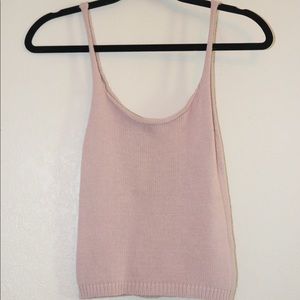 Brandy Melville Pink Knit Tank Top/ Crop Top